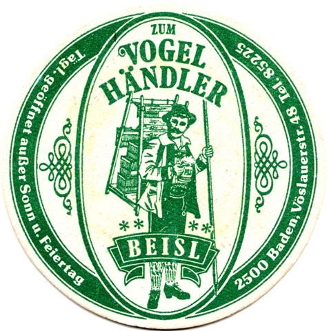 baden n-a beisl 1a (rund200-zum vogel hndler-grn) 